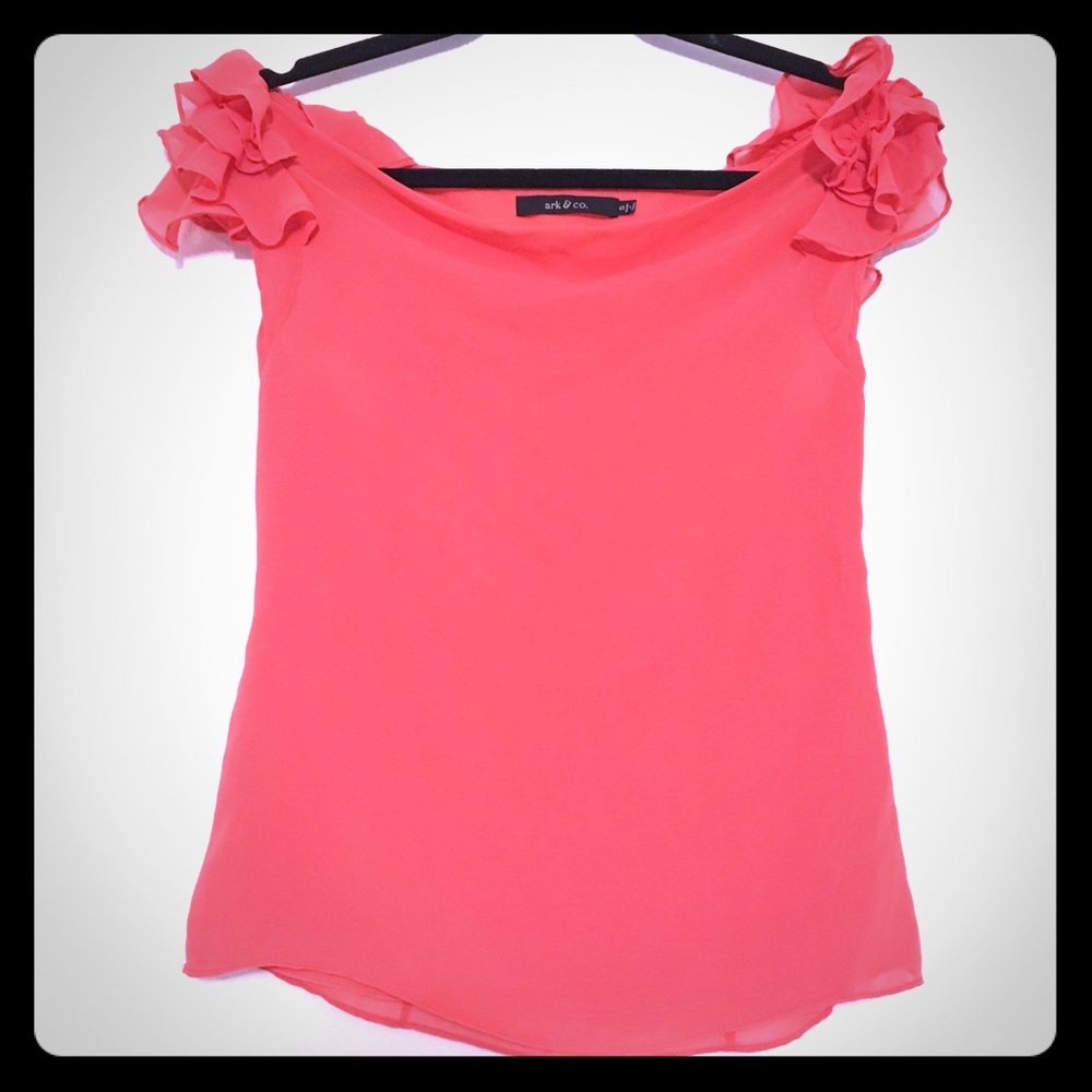 🌸3 for $12🌸 Orange Coral Ark & Co Blouse